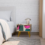 GEOMETRIC RHAPSODY Nachttisch in Eiche-Optik