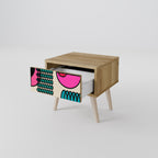 GEOMETRIC RHAPSODY Nachttisch in Eiche-Optik