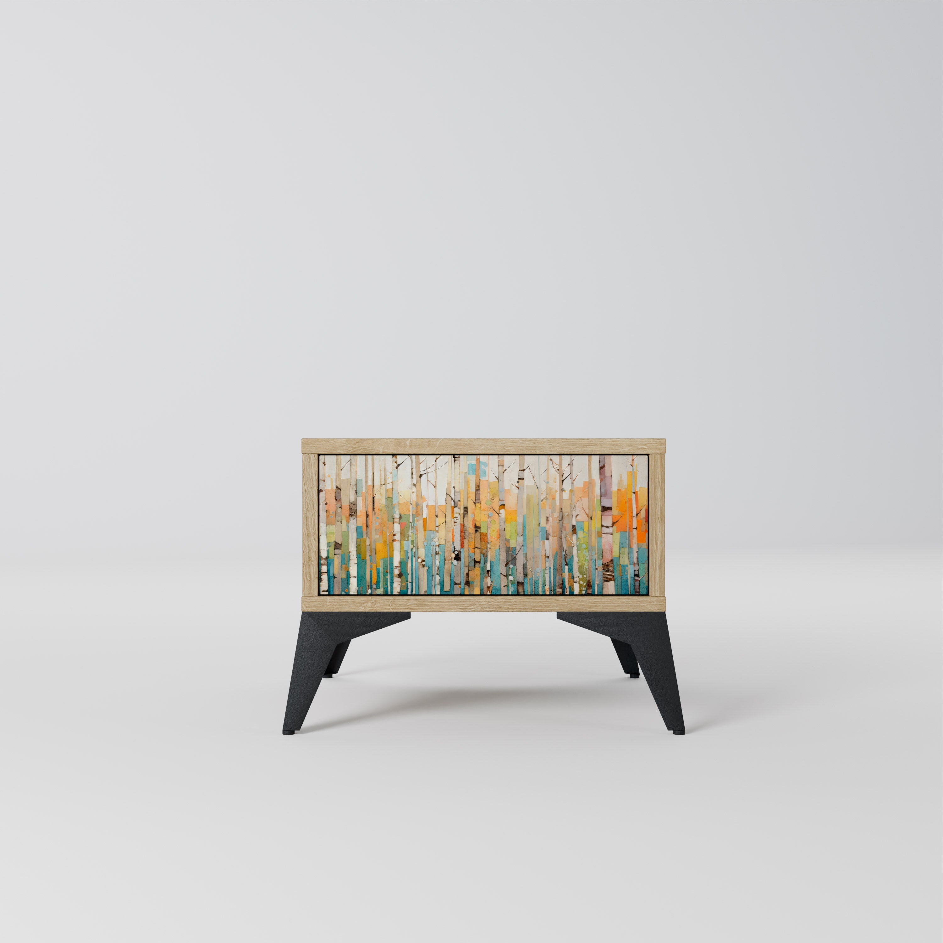BIRCH KALEIDOSCOPE Nachttisch in Eichenoptik
