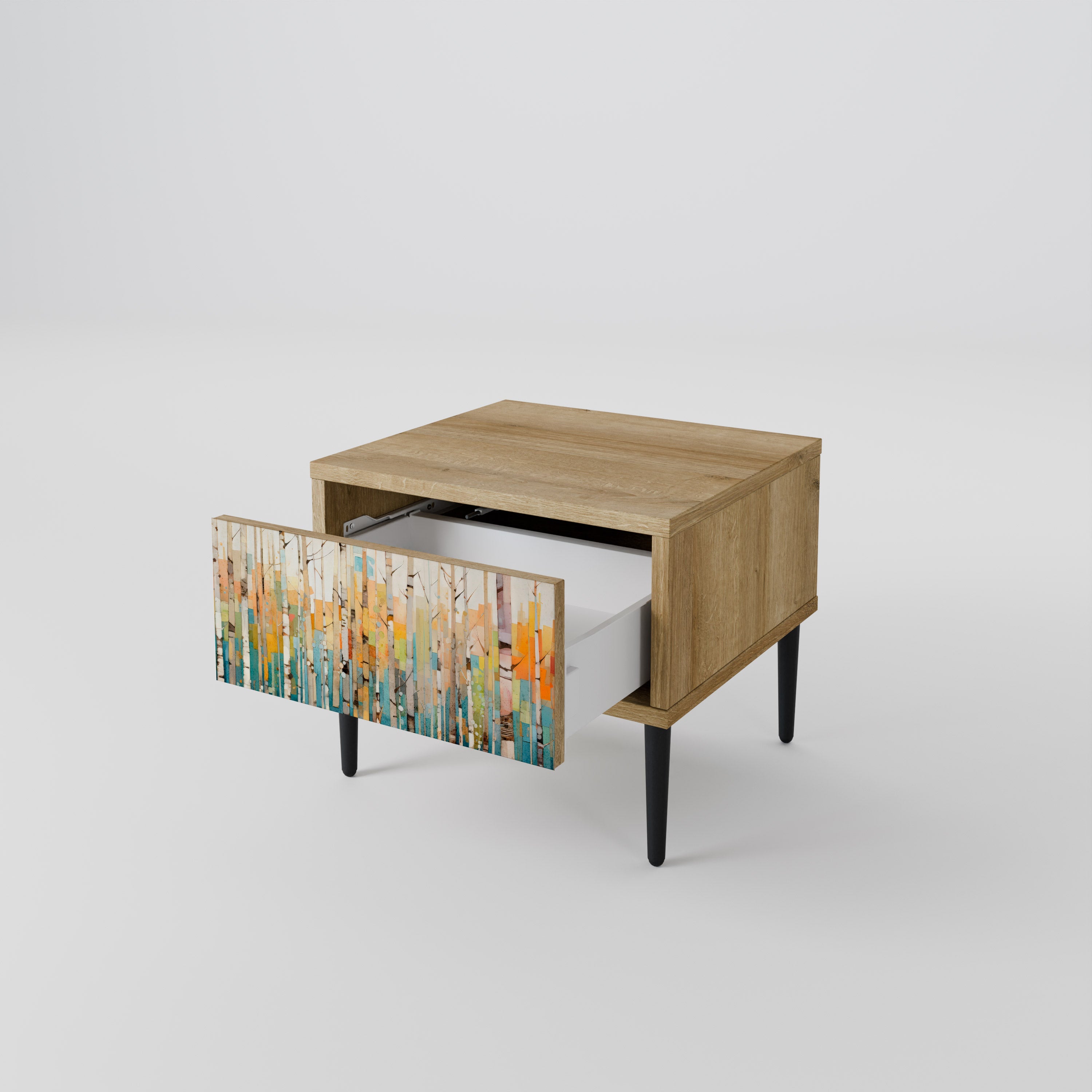 BIRCH KALEIDOSCOPE Nachttisch in Eichenoptik