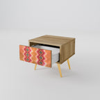 INDIAN FOLK Nachttisch in Eiche-Optik