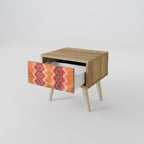 INDIAN FOLK Nachttisch in Eiche-Optik