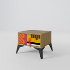 VIVID ART Nachttisch in Eiche-Optik