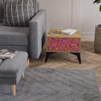 LOVELY MEMORIES Nightstand in Oak Effect