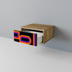 BLINDED BY THE LIGHTS Nightstand in Oak Effect