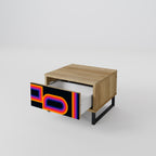 BLINDED BY THE LIGHTS Nightstand in Oak Effect