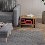 BLINDED BY THE LIGHTS Nightstand in Oak Effect