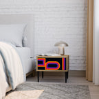 BLINDED BY THE LIGHTS Nightstand in Oak Effect