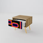 BLINDED BY THE LIGHTS Nightstand in Oak Effect