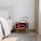 BLINDED BY THE LIGHTS Nightstand in Oak Effect