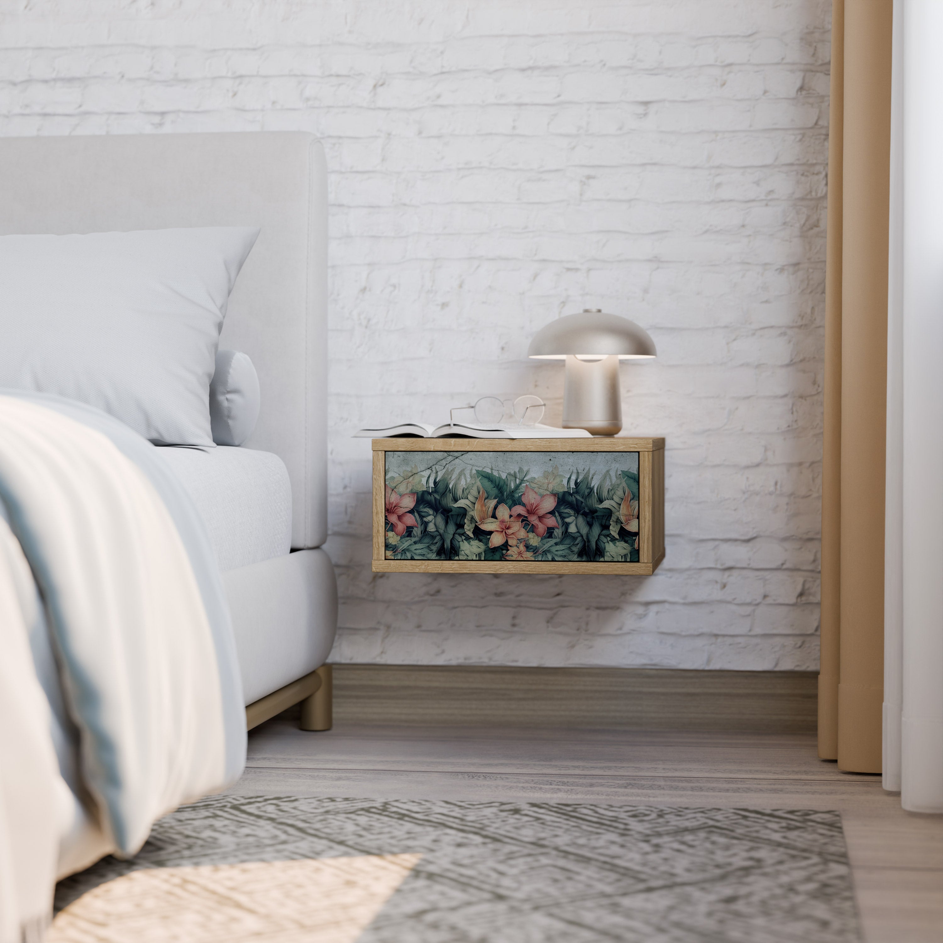 HEAVENLY BLOOM Nachttisch in Eichenoptik