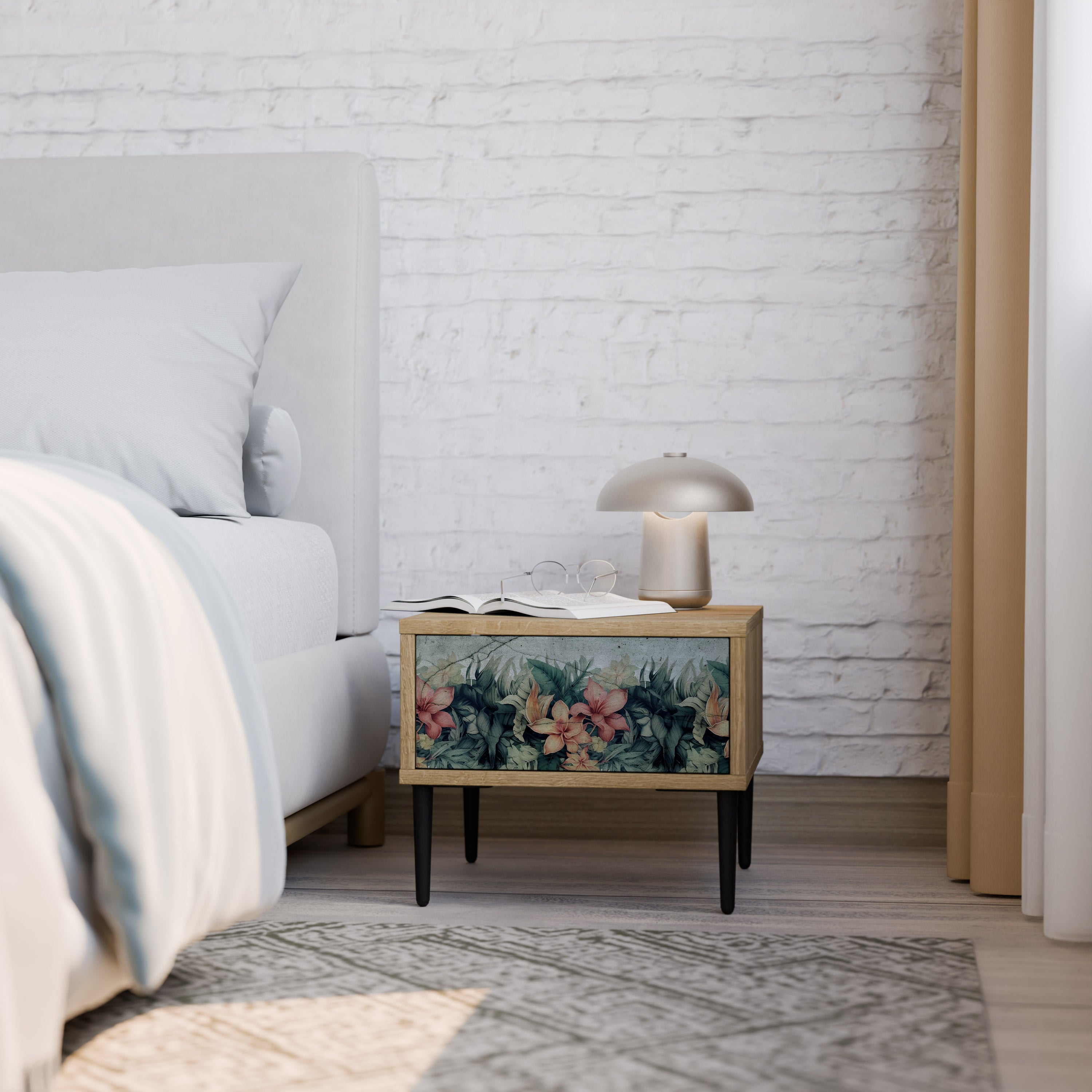 HEAVENLY BLOOM Nachttisch in Eichenoptik