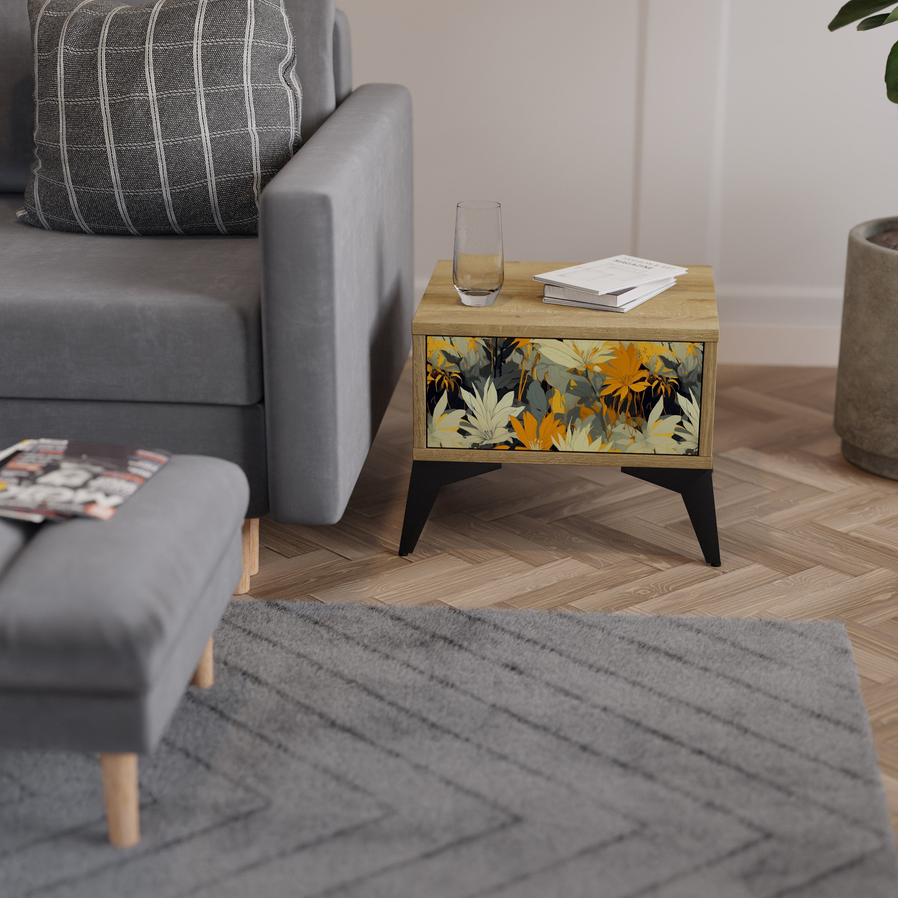 SUNKISSED LILY Nachttisch in Eichenoptik