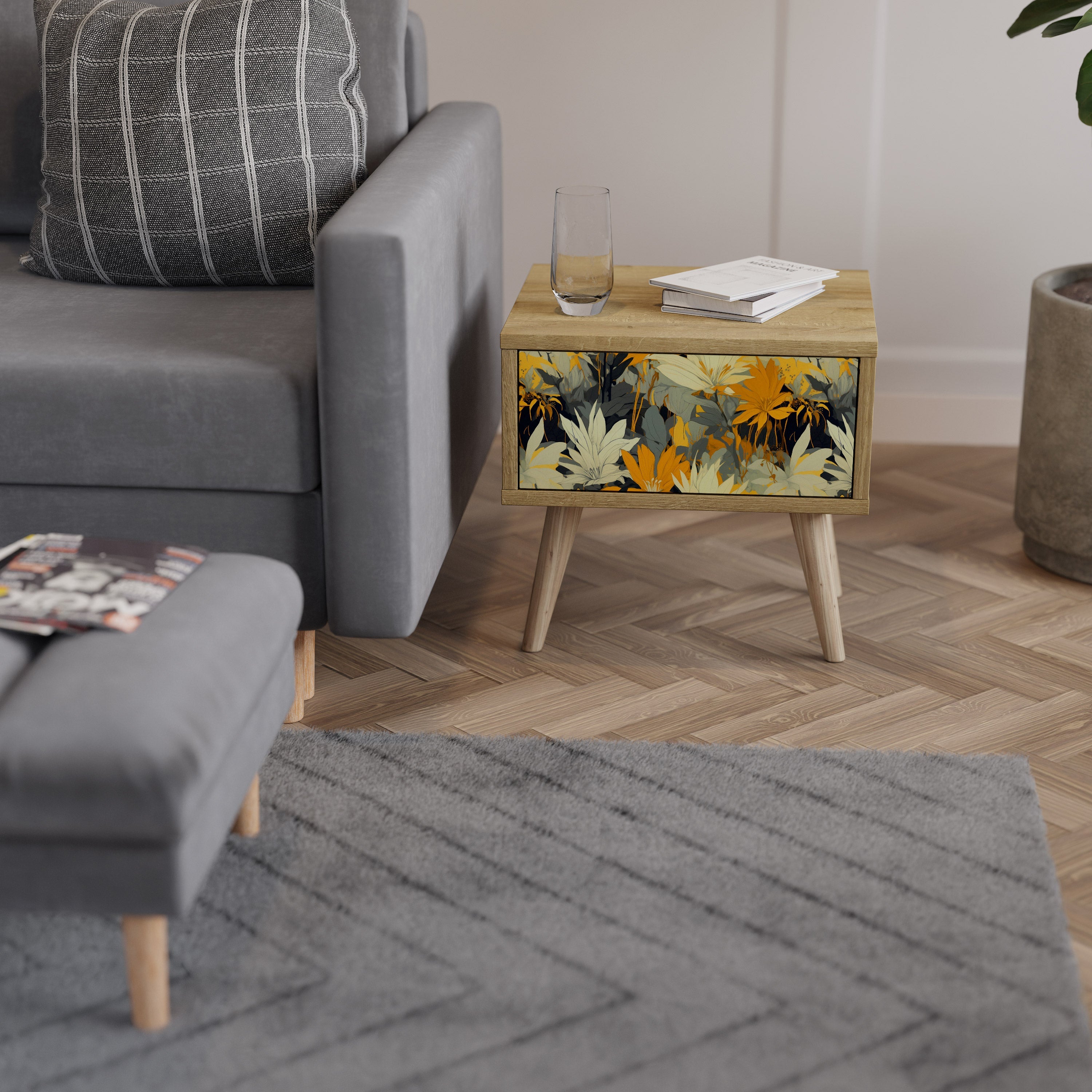 SUNKISSED LILY Nachttisch in Eichenoptik