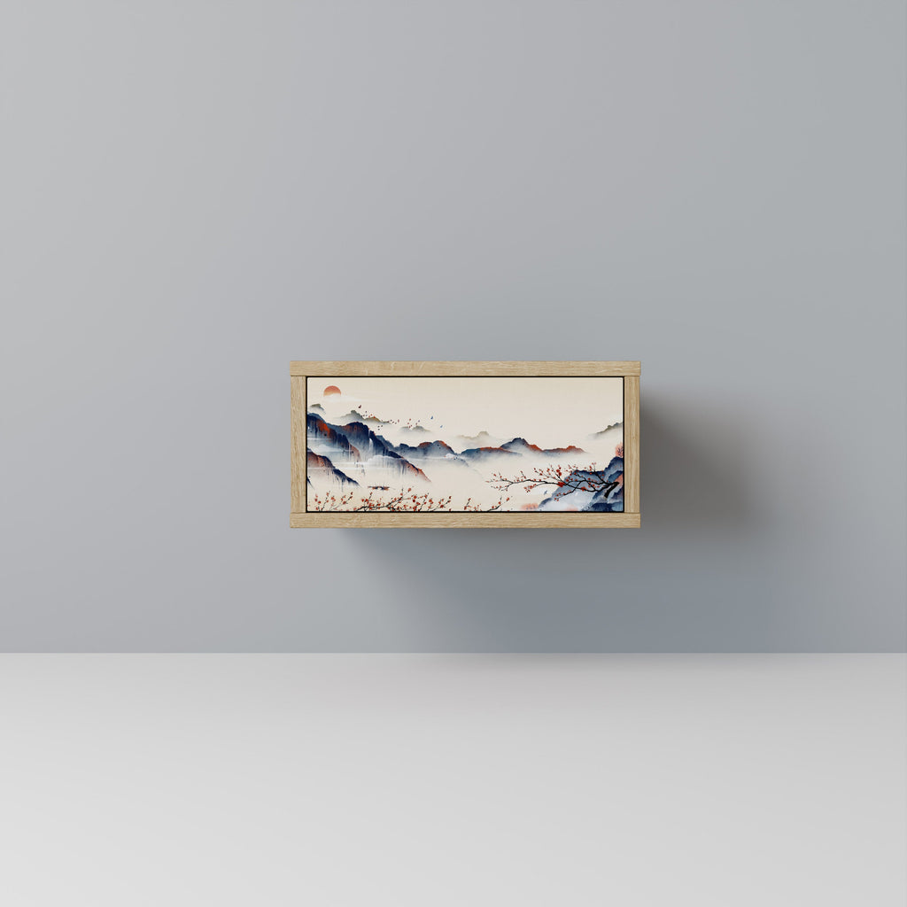 JAPANESE LANDSCAPE Nachttisch in Eichenoptik