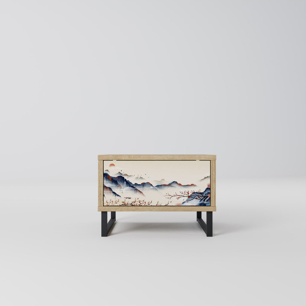 JAPANESE LANDSCAPE Nachttisch in Eichenoptik