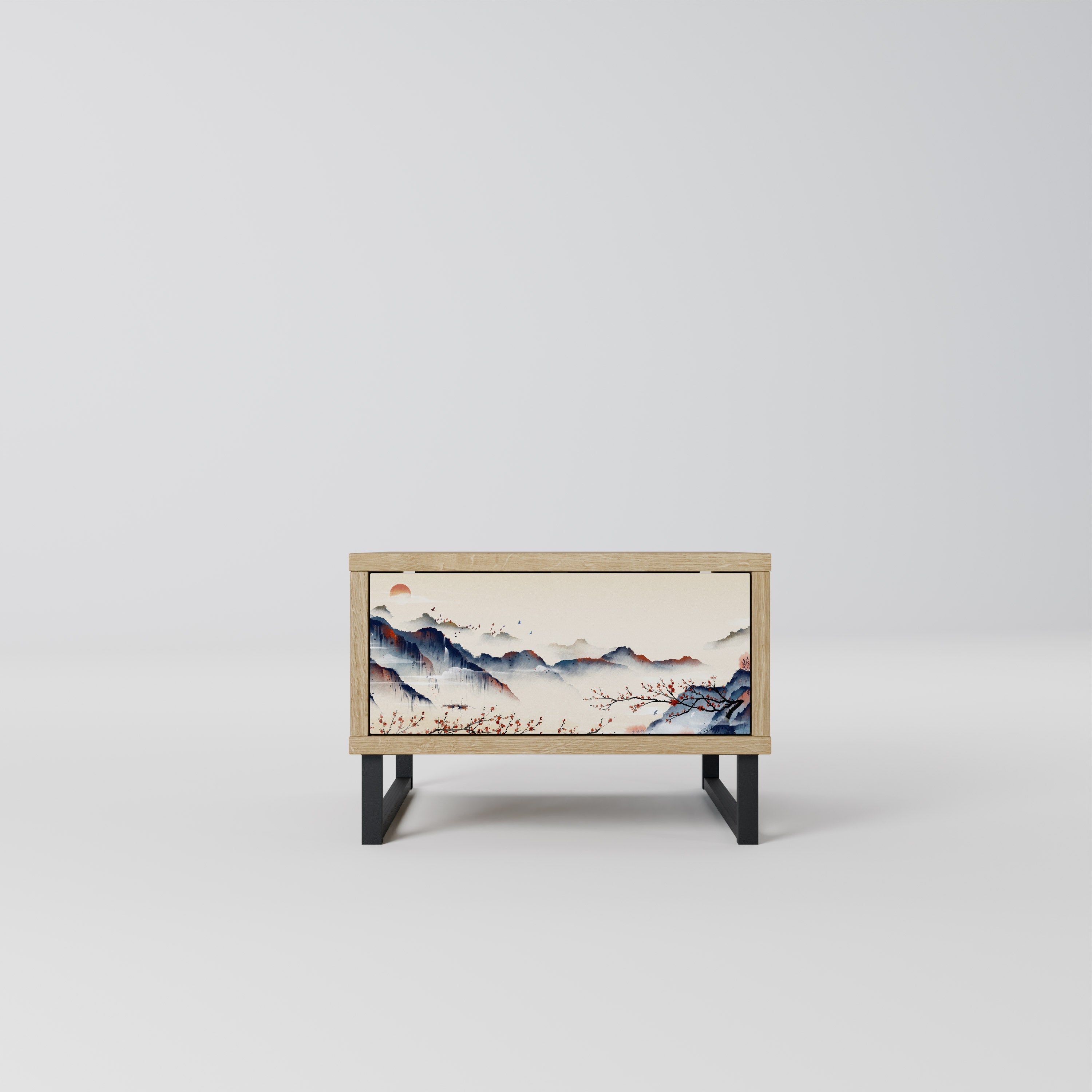 JAPANESE LANDSCAPE Nachttisch in Eichenoptik