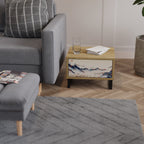 JAPANESE LANDSCAPE Nightstand in Oak Effect