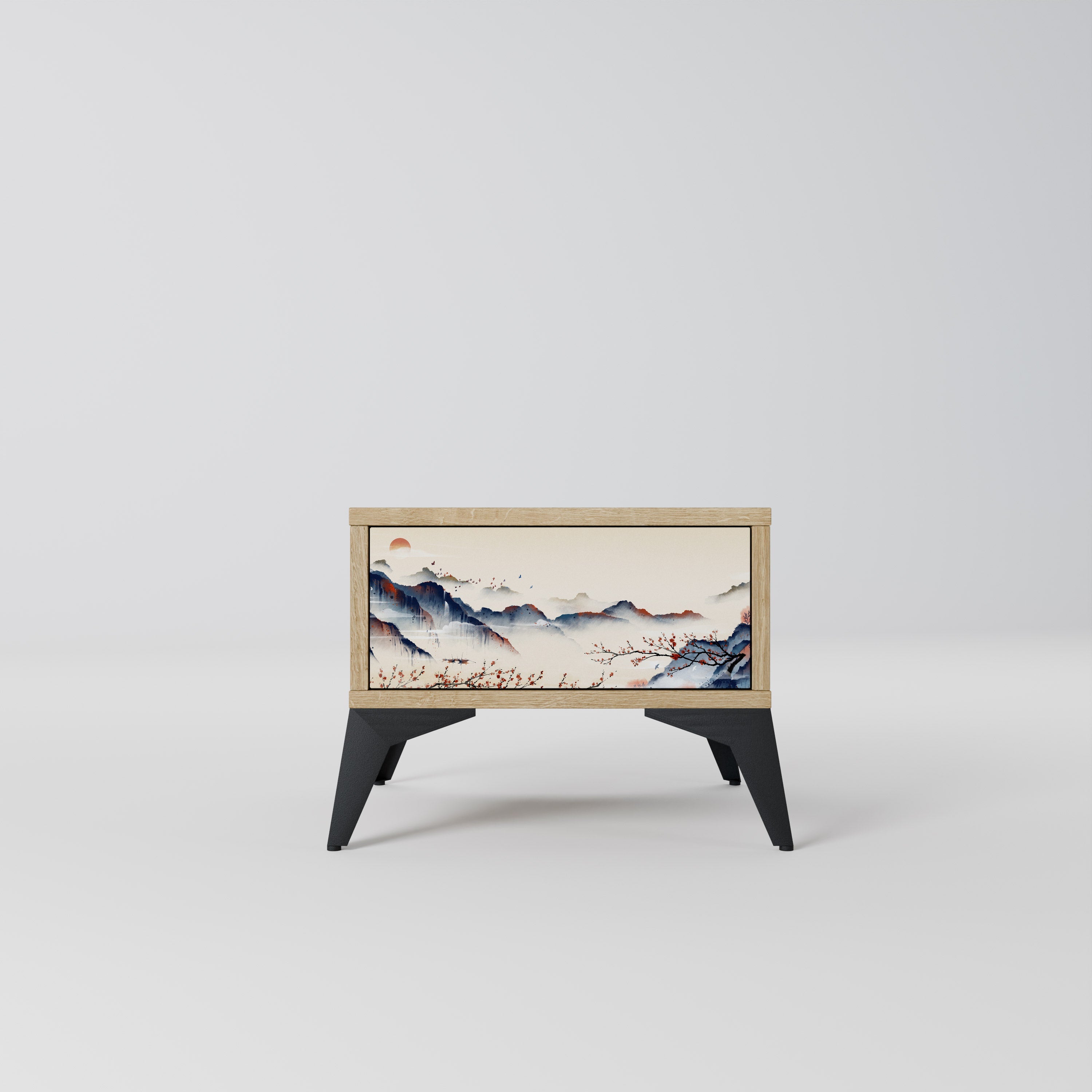 JAPANESE LANDSCAPE Nachttisch in Eichenoptik