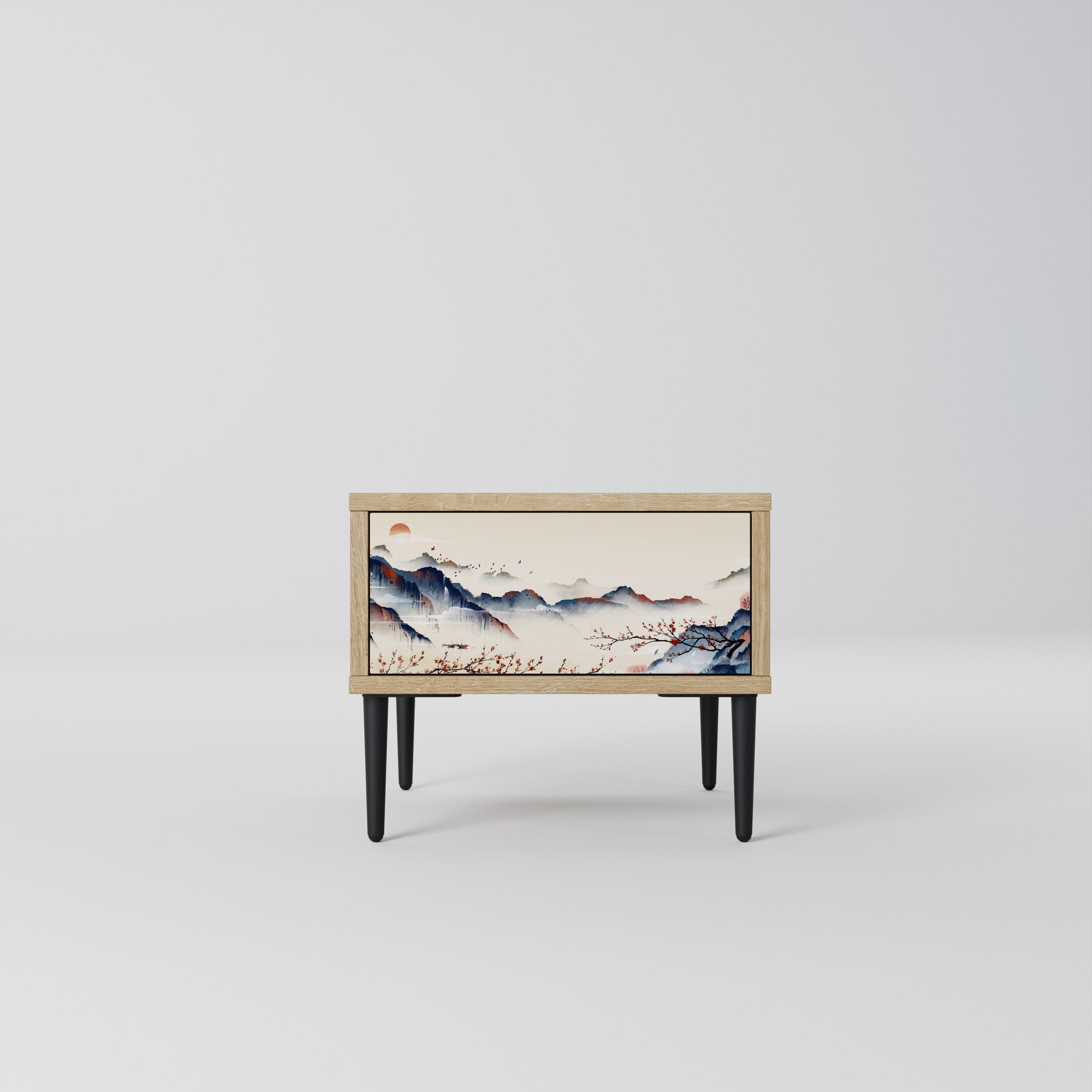 JAPANESE LANDSCAPE Nachttisch in Eichenoptik