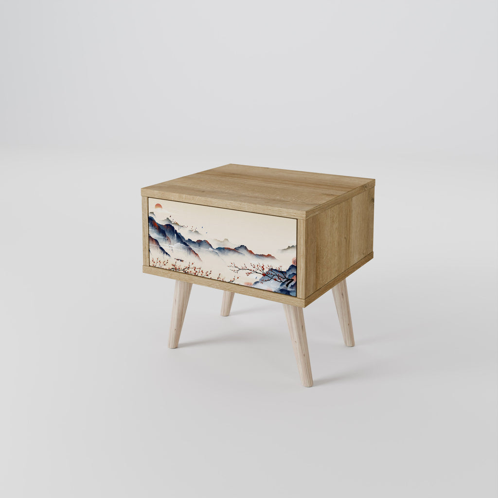 JAPANESE LANDSCAPE Nachttisch in Eichenoptik