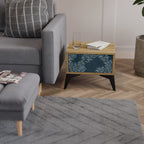 BLUE LEAVES Nachttisch in Eiche-Optik