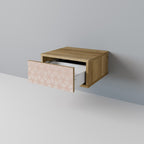 LEAVES ON BEIGE Nachttisch in Eiche-Optik