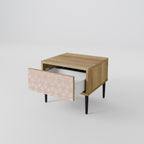 LEAVES ON BEIGE Nachttisch in Eiche-Optik