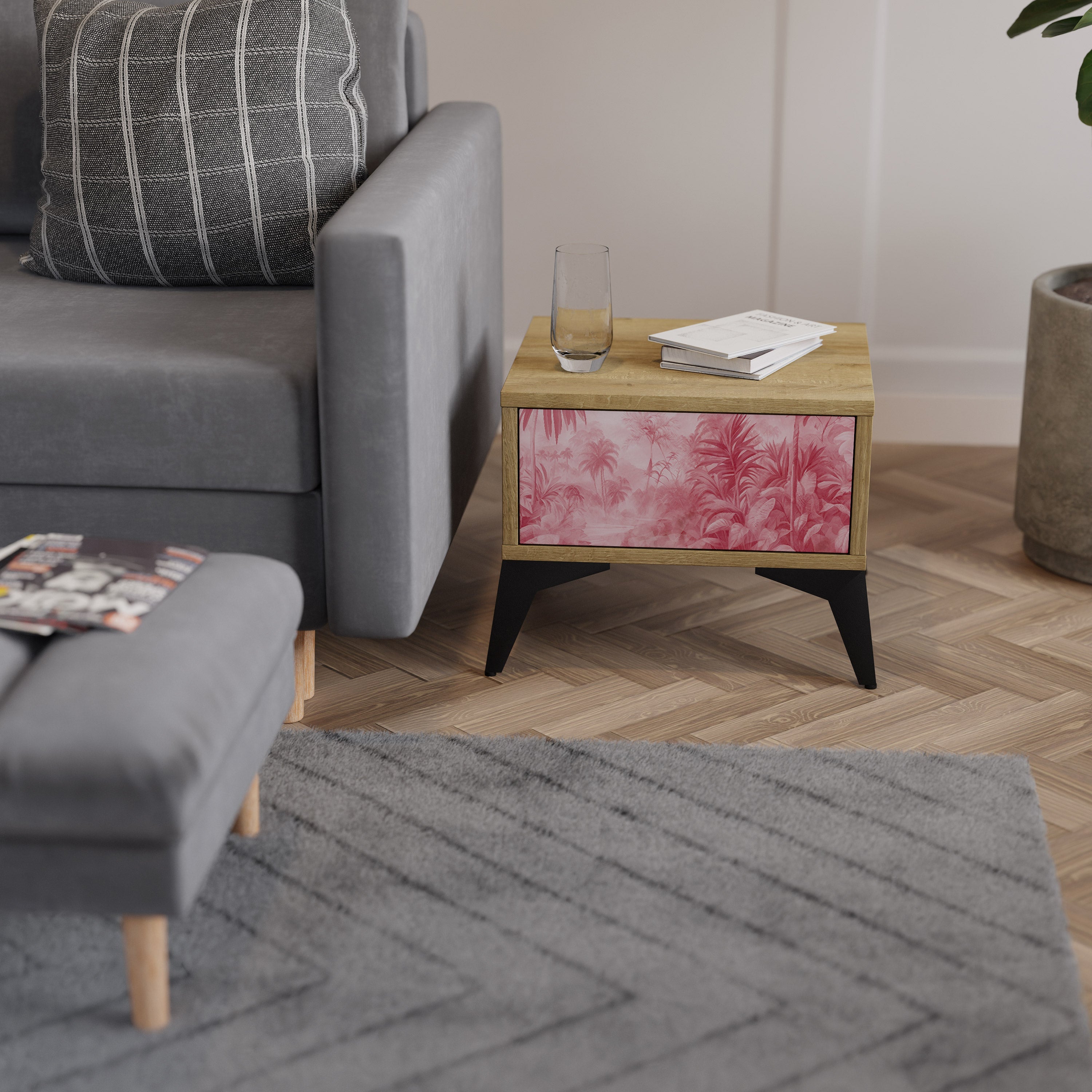 SWEET TROPICS Nachttisch in Eichenoptik