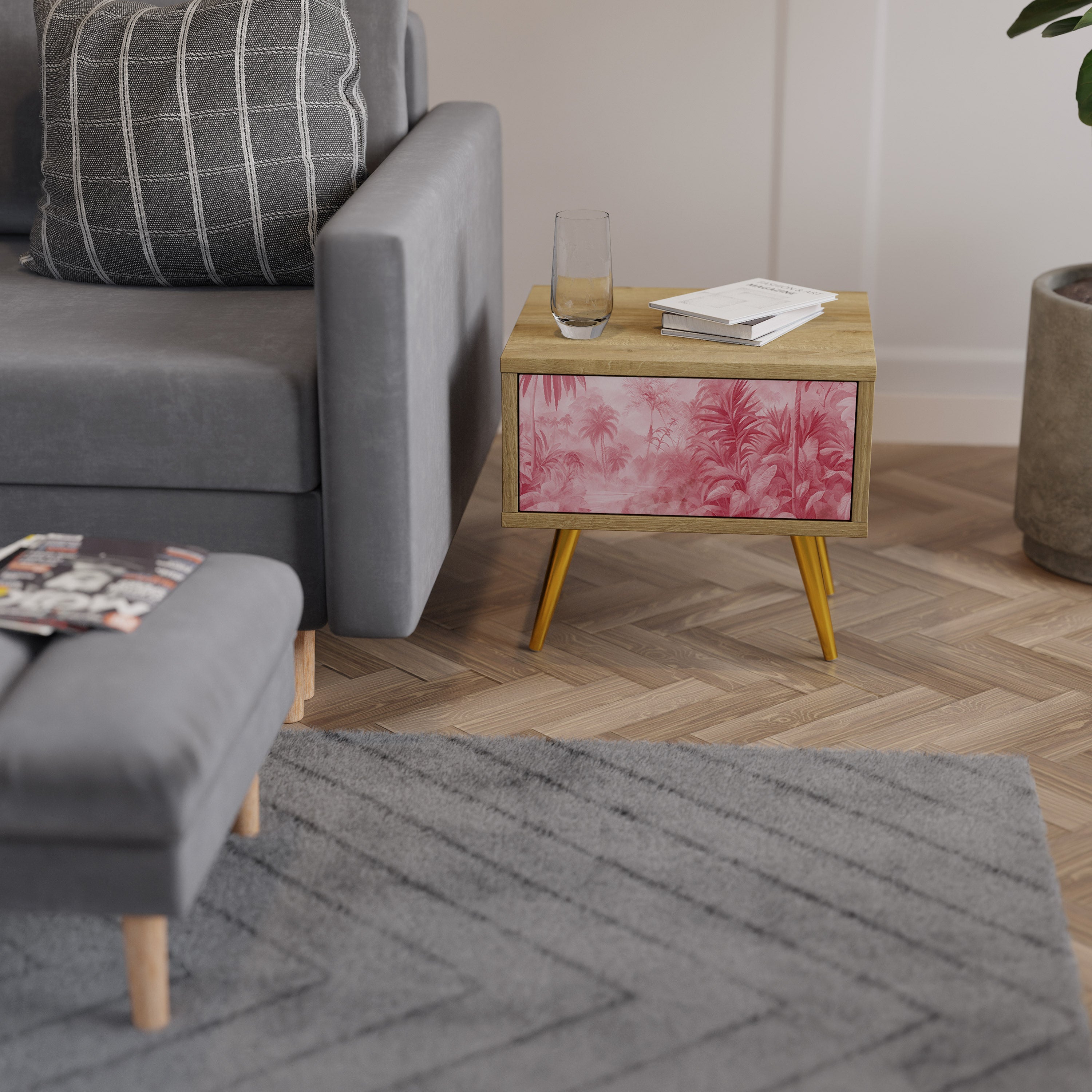 SWEET TROPICS Nachttisch in Eichenoptik