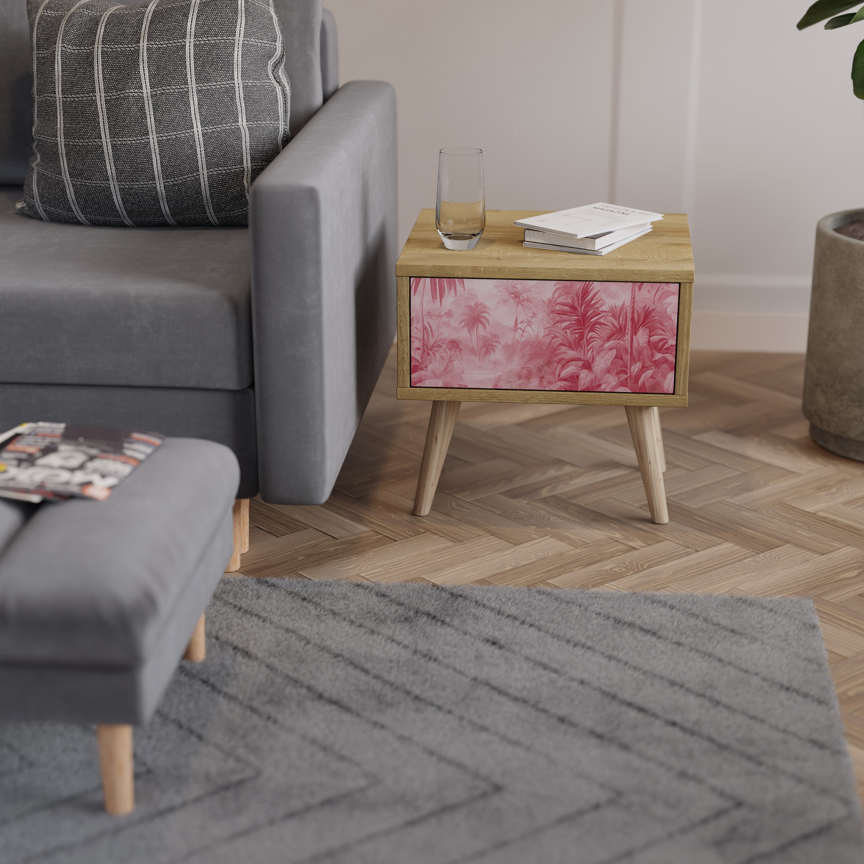 SWEET TROPICS Nachttisch in Eichenoptik