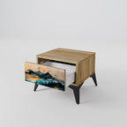 OMINOUS MOUNTAINS Nachttisch in Eiche-Optik