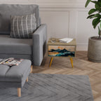 OMINOUS MOUNTAINS Nachttisch in Eiche-Optik