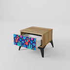 CACTUS VIBES Nachttisch in Eiche-Optik