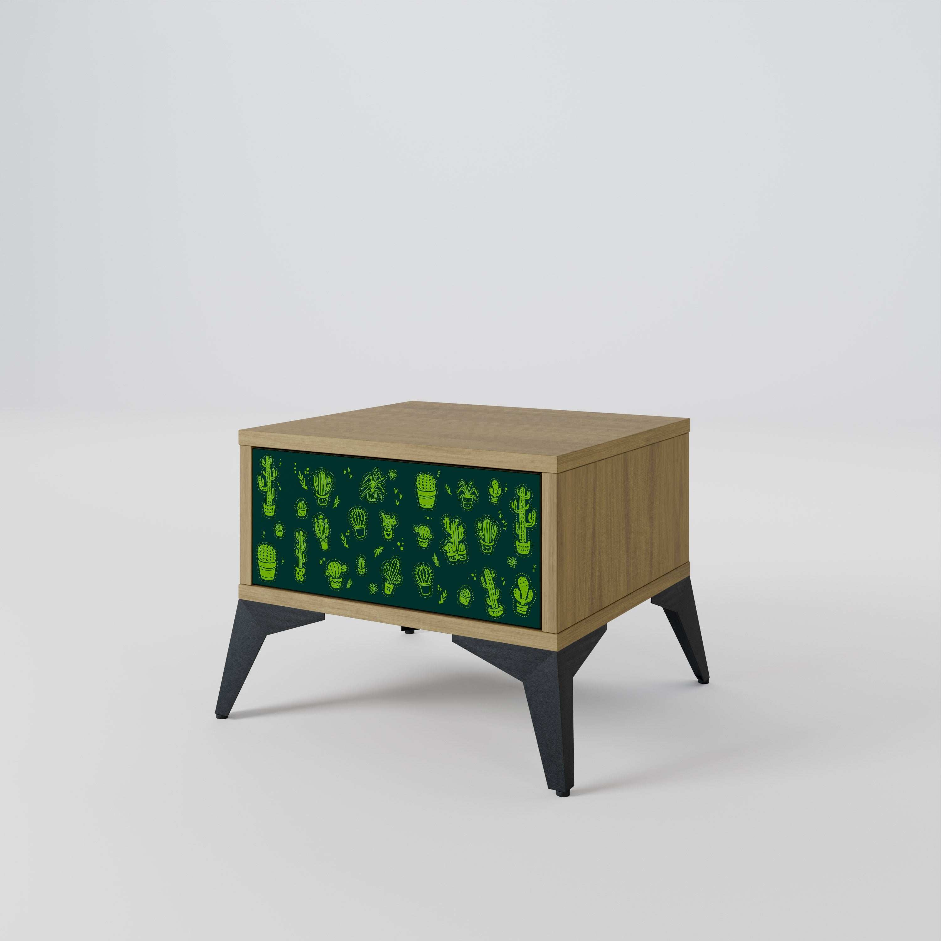 DESERT GREEN Nachttisch in Eichenoptik