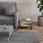 MORNING BY THE LAKE Nachttisch in Eiche-Optik