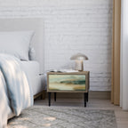 MORNING BY THE LAKE Nachttisch in Eiche-Optik