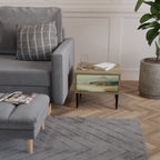 MORNING BY THE LAKE Nachttisch in Eiche-Optik