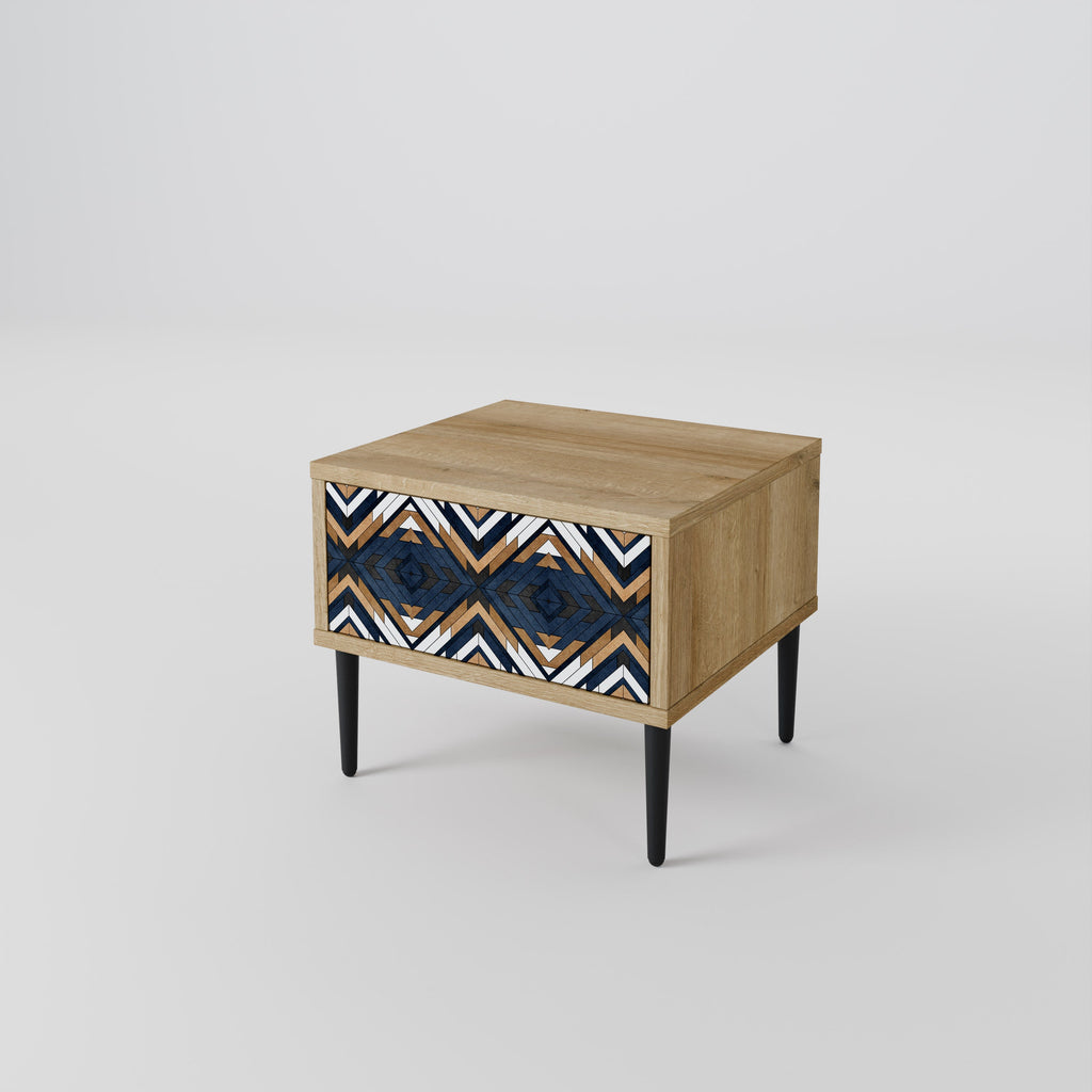 ARTFUL GEOMETRY Nachttisch in Eichenoptik