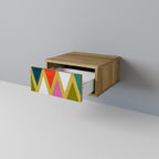 COLORFUL TRIANGLES Nachttisch in Eiche-Optik