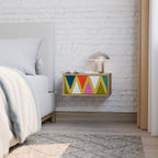 COLORFUL TRIANGLES Nachttisch in Eiche-Optik