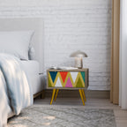 COLORFUL TRIANGLES Nachttisch in Eiche-Optik