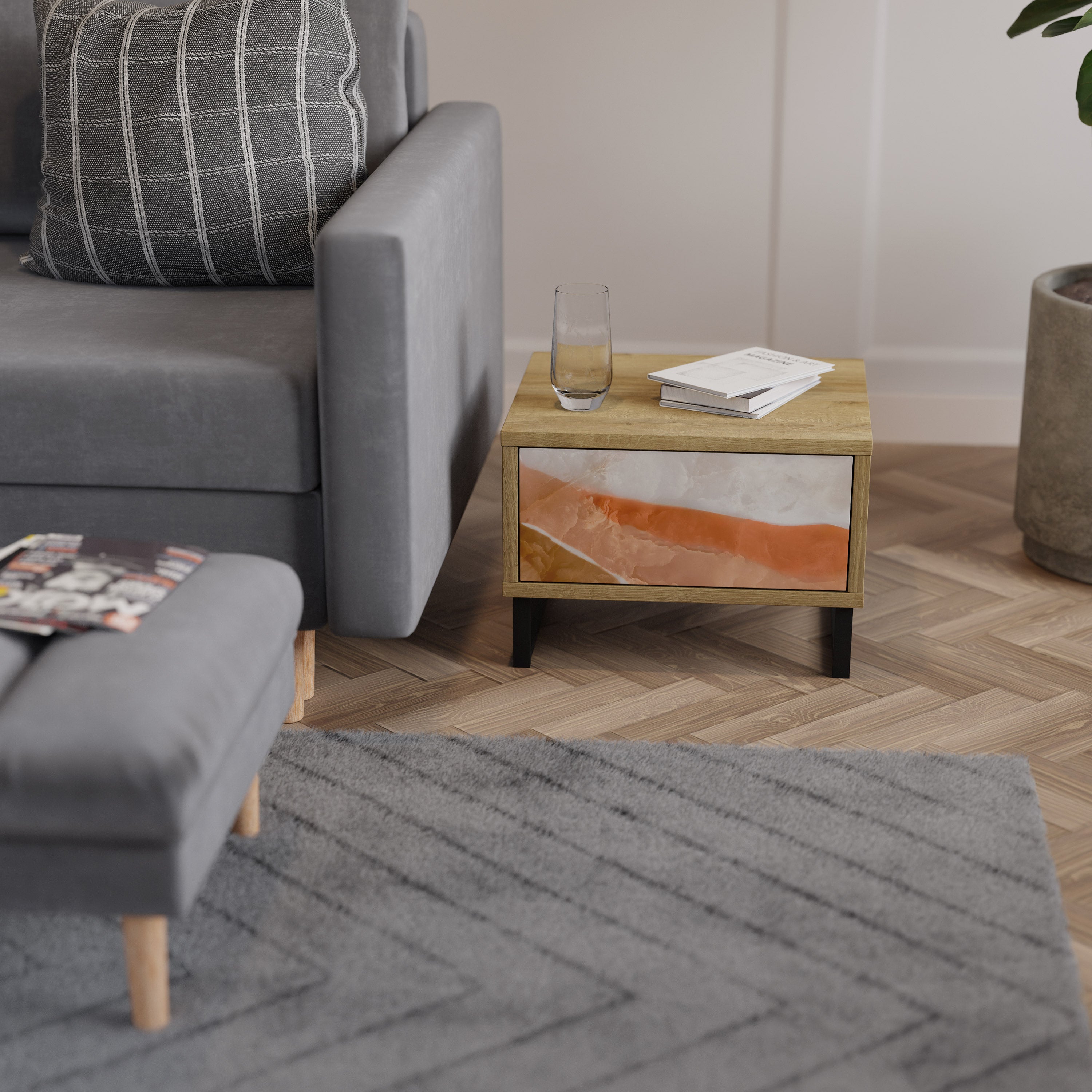 SANDHILLS SPLENDOUR Nachttisch in Eichenoptik
