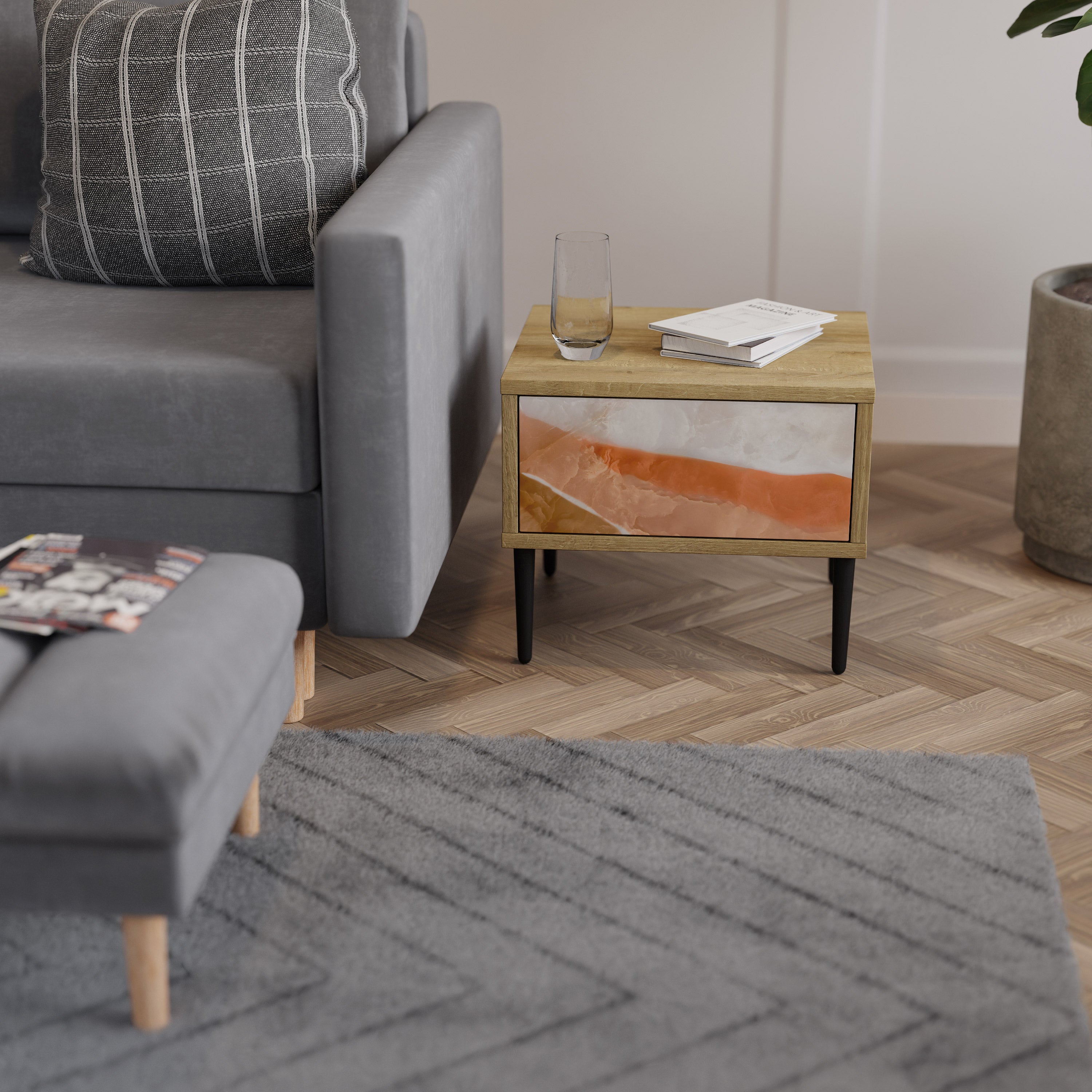 SANDHILLS SPLENDOUR Nachttisch in Eichenoptik