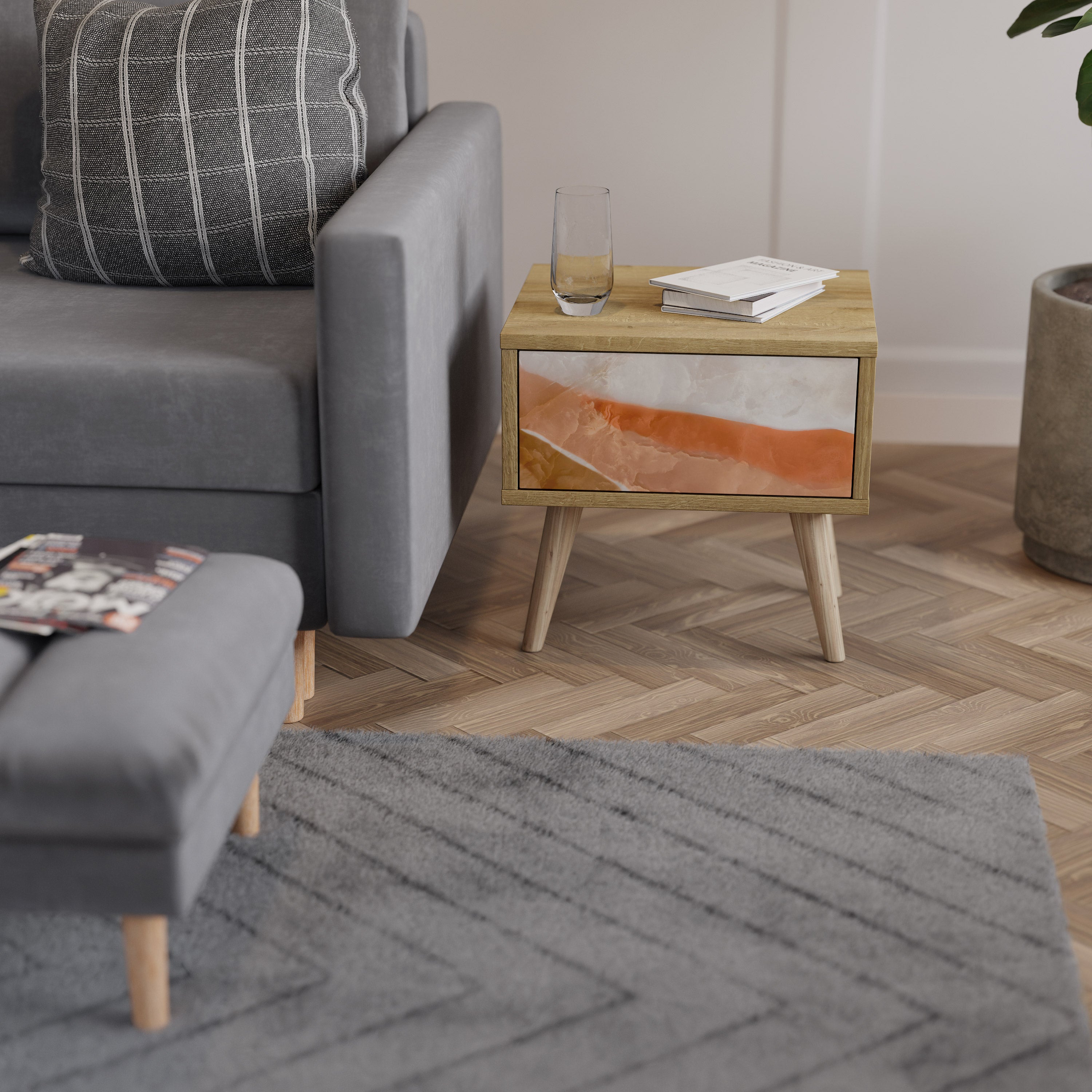 SANDHILLS SPLENDOUR Nachttisch in Eichenoptik