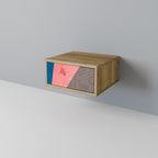 GLAMOROUS STRIPE Nachttisch in Eiche-Optik