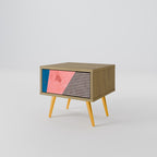 GLAMOROUS STRIPE Nachttisch in Eiche-Optik