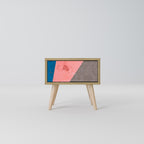 GLAMOROUS STRIPE Nachttisch in Eiche-Optik