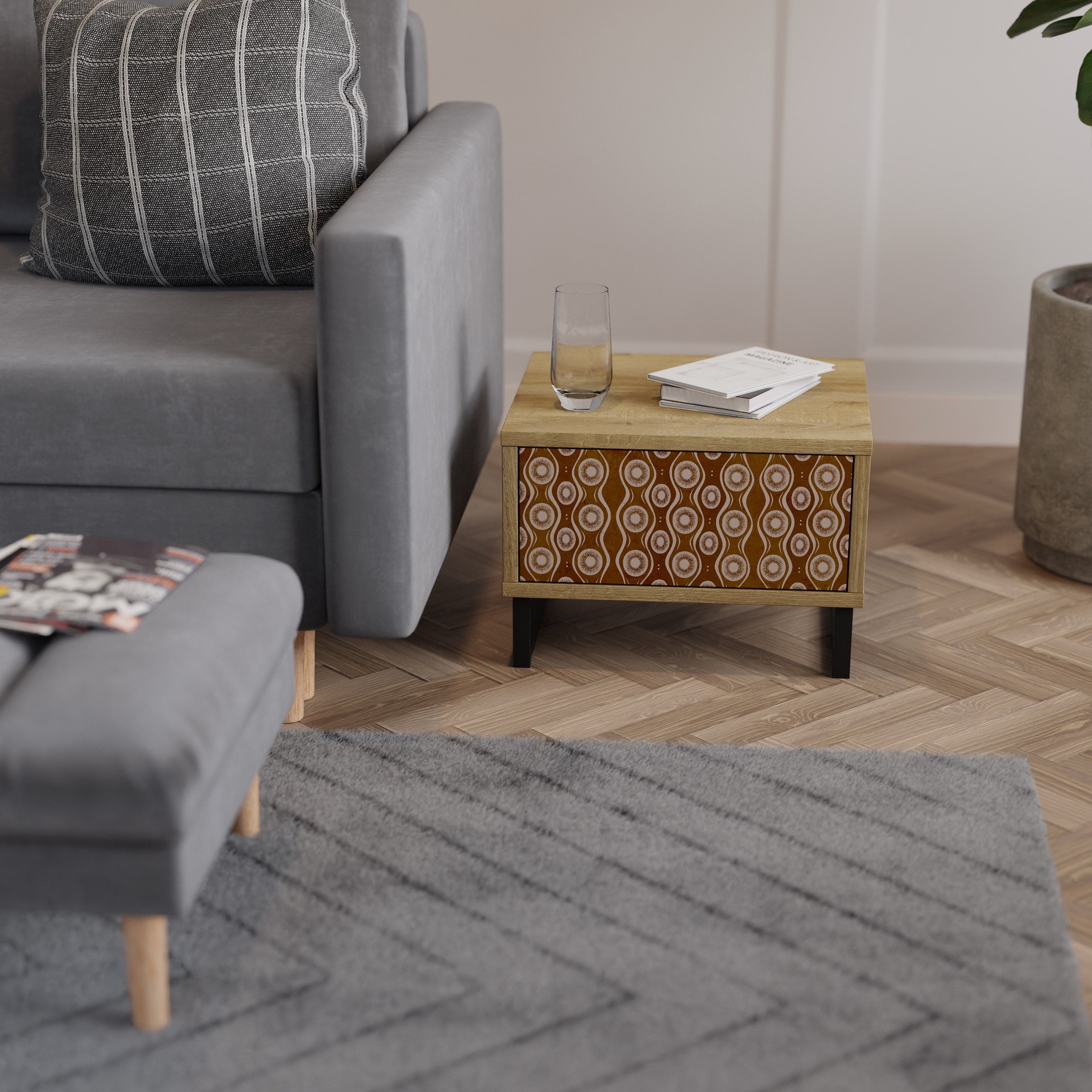 BROWN EYES Nachttisch in Eichenoptik