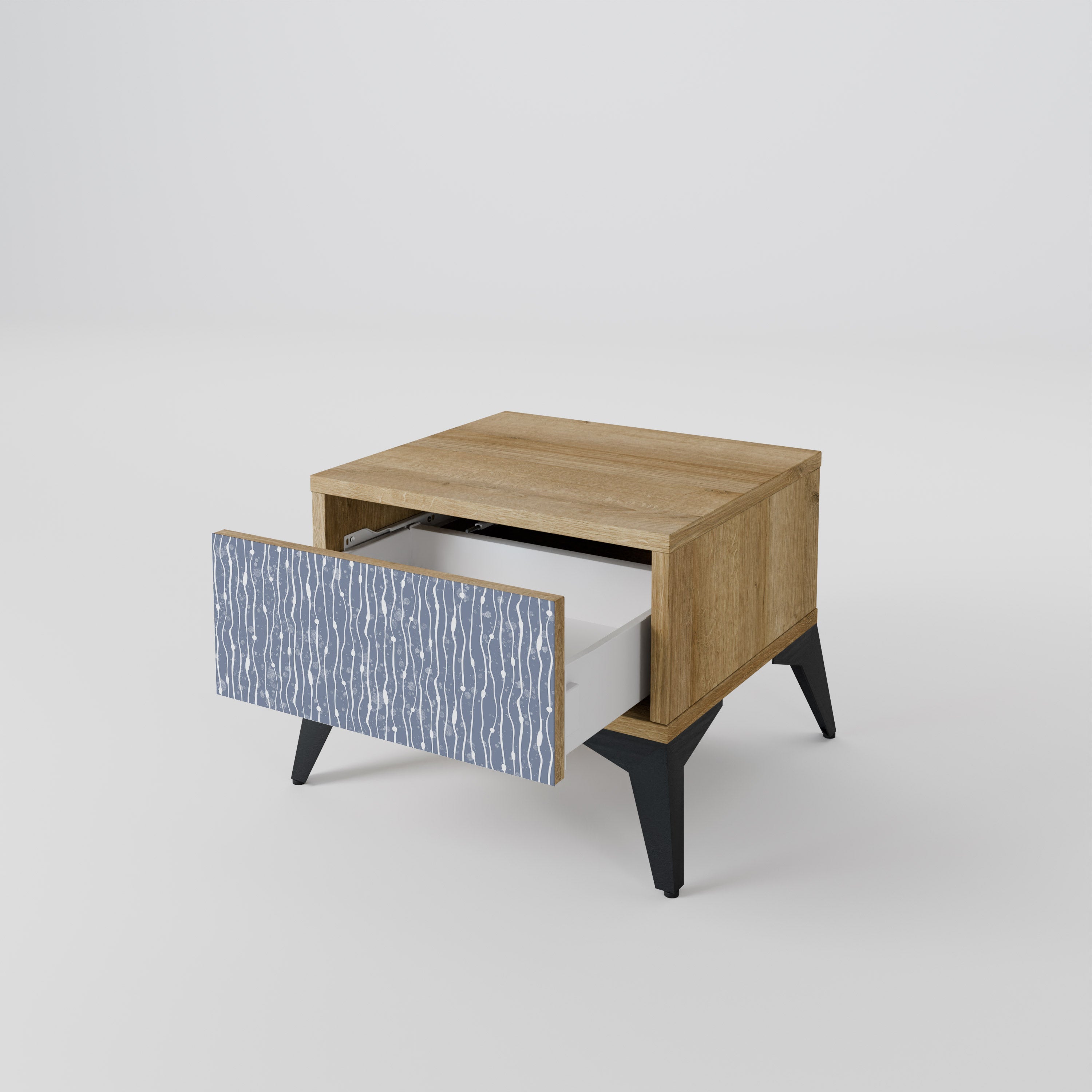 GRAPHITE RAIN Nachttisch in Eichenoptik